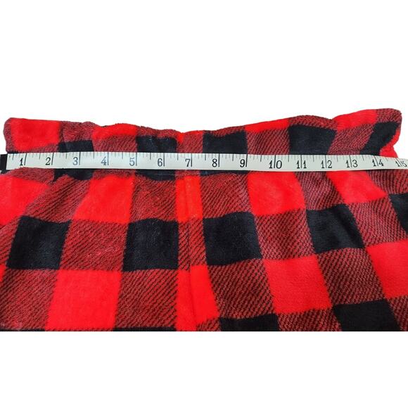 Holiday Time  Pajama Pants Buffalo Plaid Red Black Sleepwear Women's Small - Picture 4 of 9